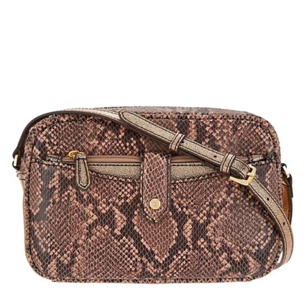 G.I.L.I. Got It Love It Leather Crossbody/Blush Snake/Pouch/NEW/NEVER USED!